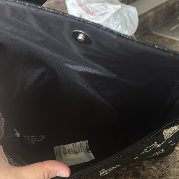 Beaded Black Cocktail Design Shoulder Bag - Picture 3 of 3